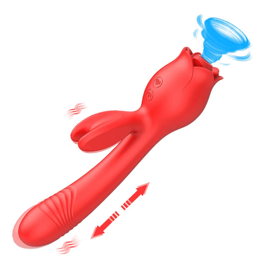 Three-in-One Rabbit-Style Suction Massager