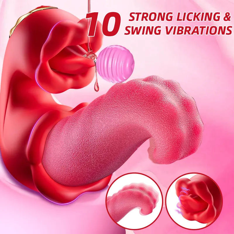 Rose Licking Tongue Vibrator