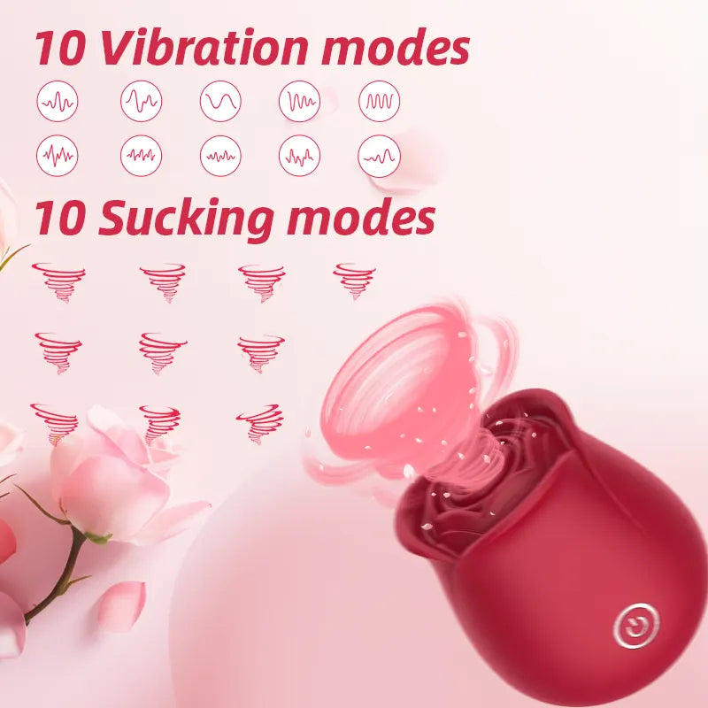Rose Clitoral Suction Vibrator