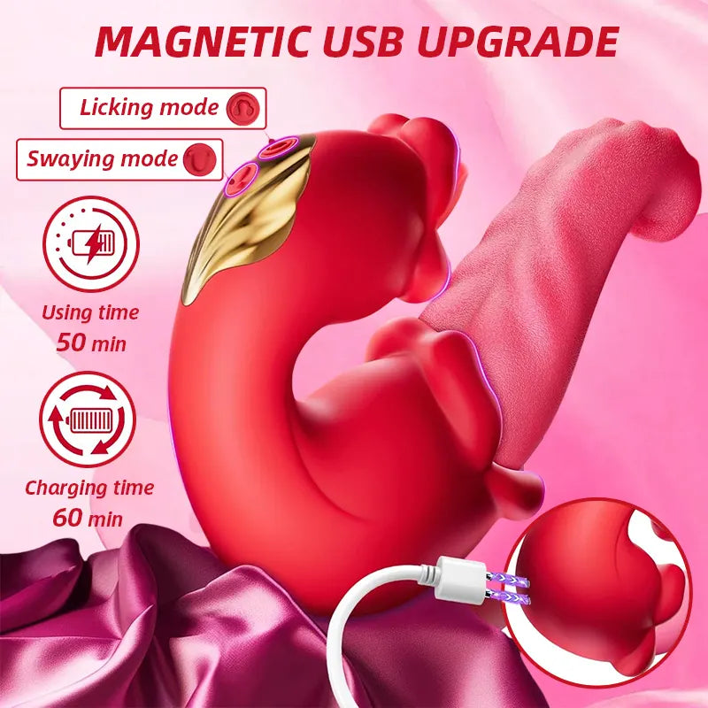 Rose Licking Tongue Vibrator