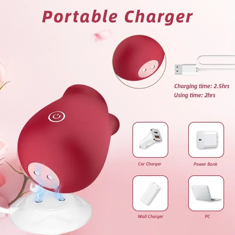 Rose Clitoral Suction Vibrator