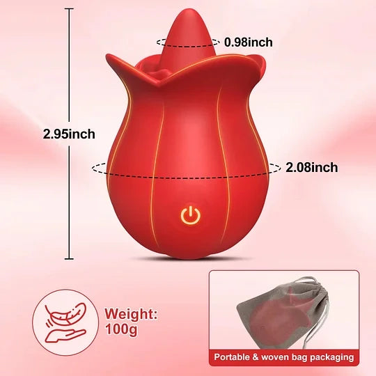 Rose Licking Vibrating Clitoral Stimulator
